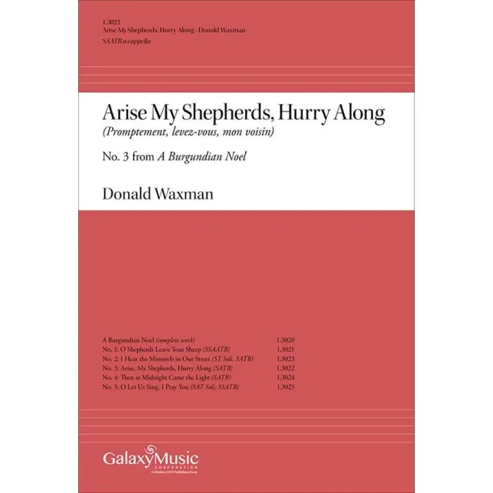 Waxman, Donald – A Burgundian Noel: Arise My Shepherds, Hurry Along
