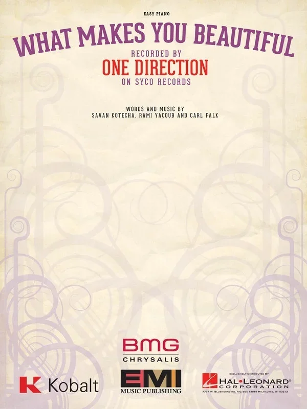 What Makes You Beautiful S/S Easy Piano (Softcover Book)