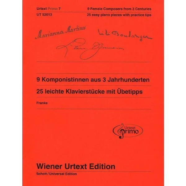 Wiener Urtext Edition 9 Komponistinnen Klavierstücke