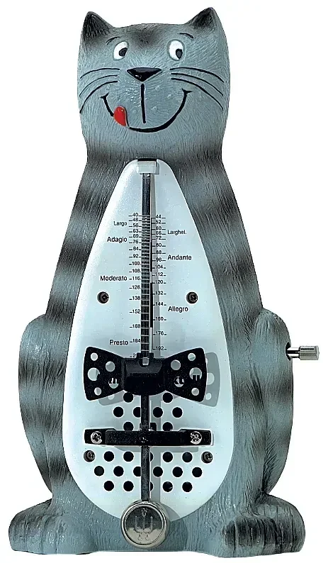 Wittner W839C Taktell Novelty Cat Shape Metronome – Mechanical, Tempo 40-208 BPM