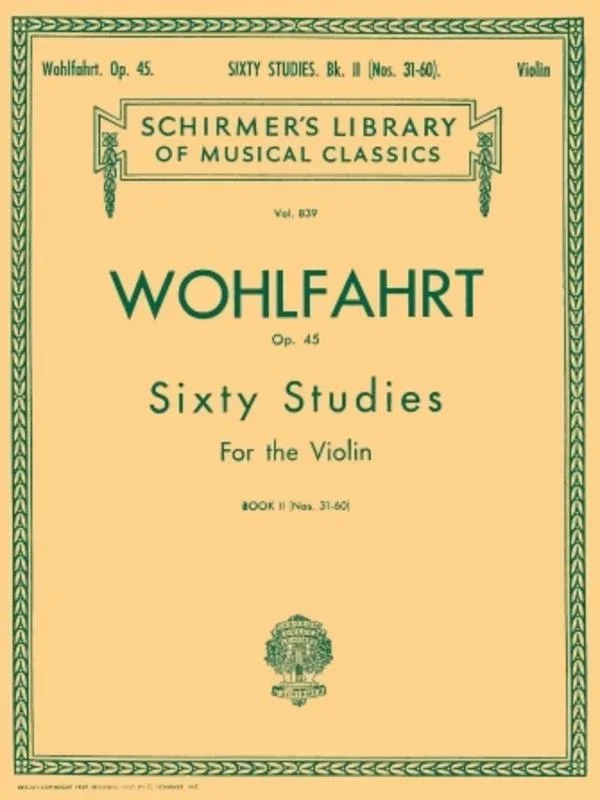 Wohlfahrt: 60 Studies, Op. 45 – Book 2