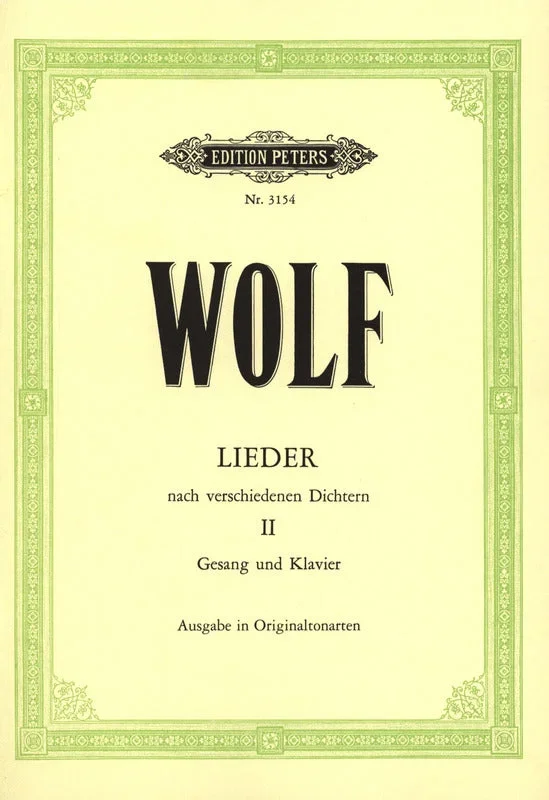 Wolf: Lieder nach verschiedenen Dichtern – Volume 2