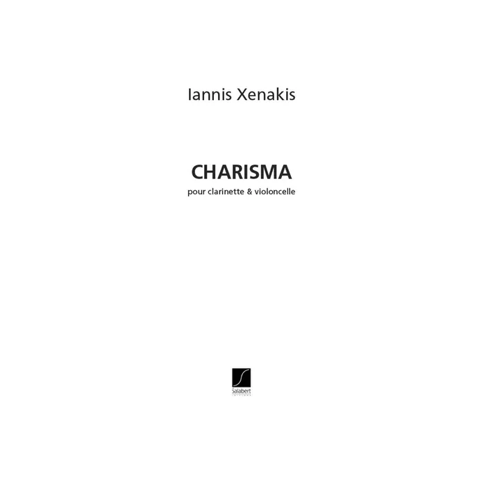 Xenakis, Iannis – Charisma Clarinette Et Violoncelle