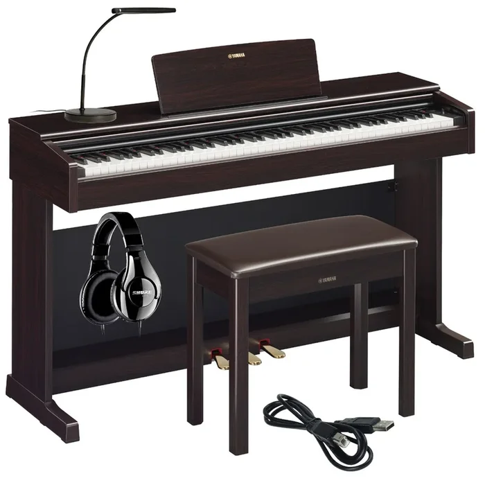 Yamaha Arius YDP-145 Digital Piano – Dark Rosewood COMPLETE HOME BUNDLE