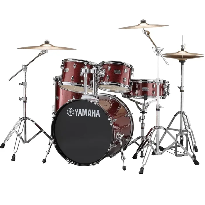 Yamaha Rydeen 5 Piece Drum Set in Burgundy Glitter – RDP2561BGG