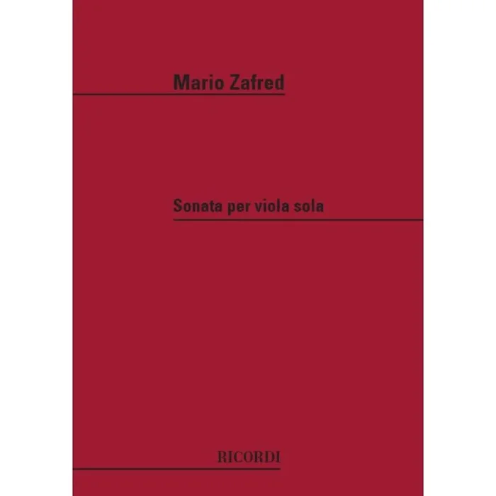 Zafred, Mario – Sonata Per Viola Sola