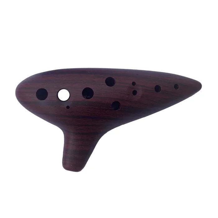 Zev 12 Hole Ocarina in Wood Finish w/Bag & Fingering Chart – OCAWOOD